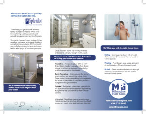 Milwaukee Plate Glass Shower Door brochure Branding and Marketing